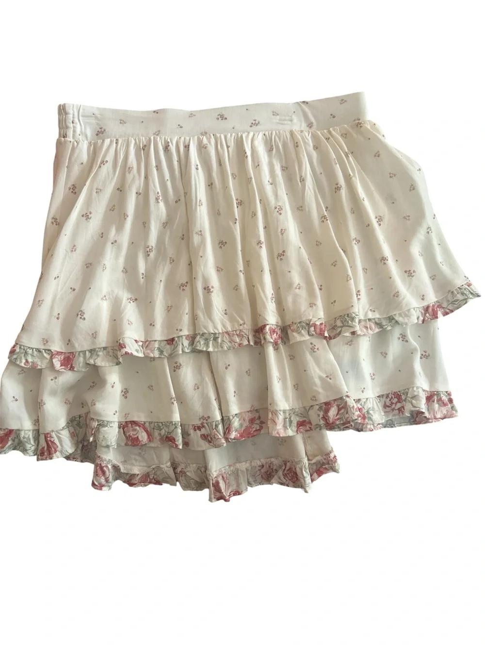 Torrid Challis Ruffle Mini Skirt Set size 1 NWT